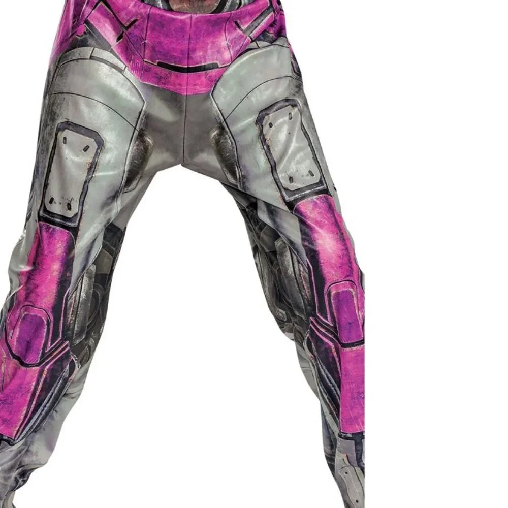 Transformers Elita Halloween Costume 4/6 Pink Muscle Jumpsuit, Mask 2 Pc Girls